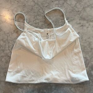 white cami spaghetti tank top